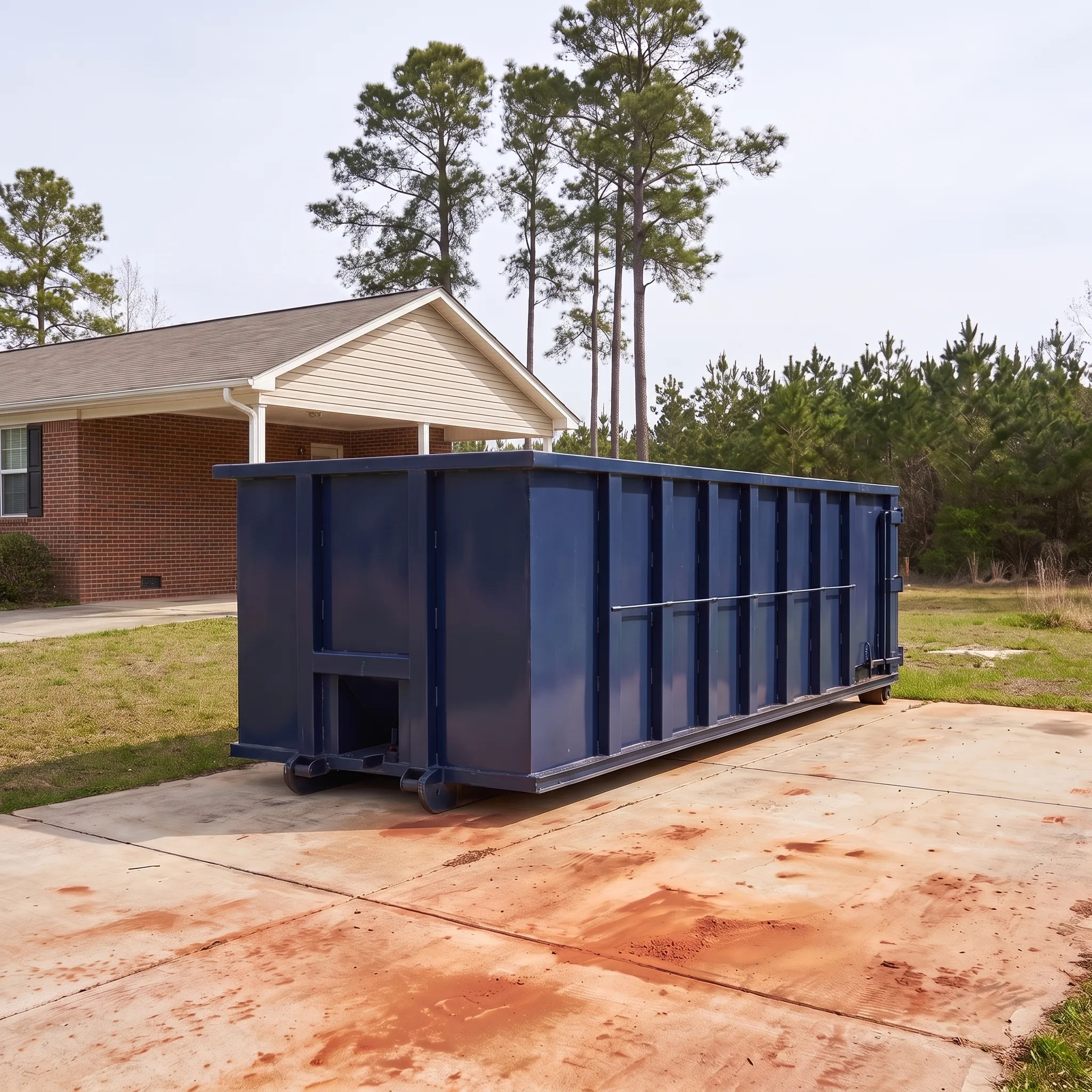 Dumpster on a Lafayette, LA job site